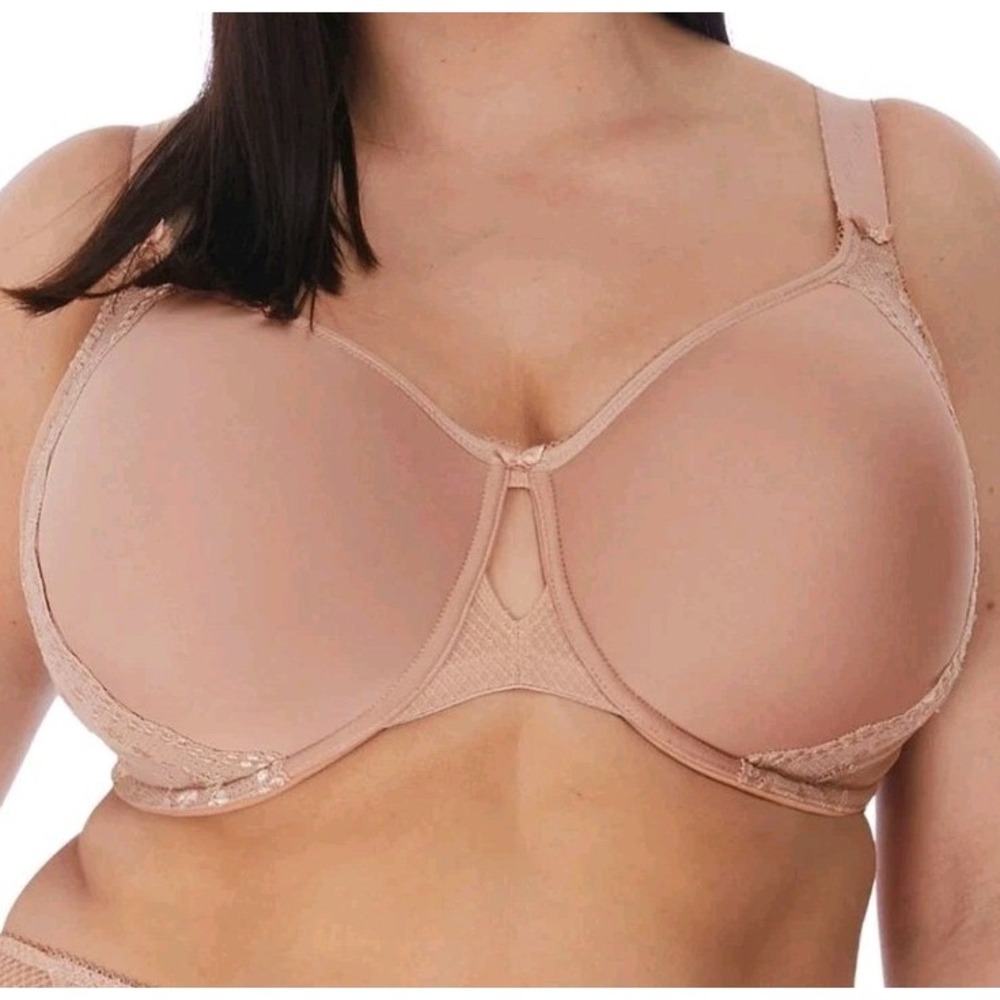 Elomi 4383 Charley Spacer T Shirt Bra Womens 36J Beige Underwire Classic